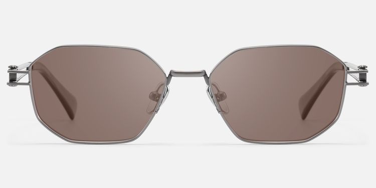 Loos - Pearl Gray Double Wire Sunglasses by Vooglam