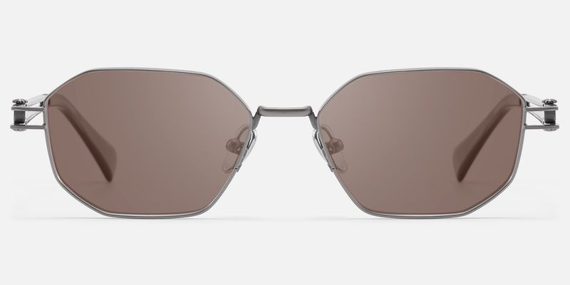 Loos - Pearl Gray Double Wire Sunglasses by Vooglam