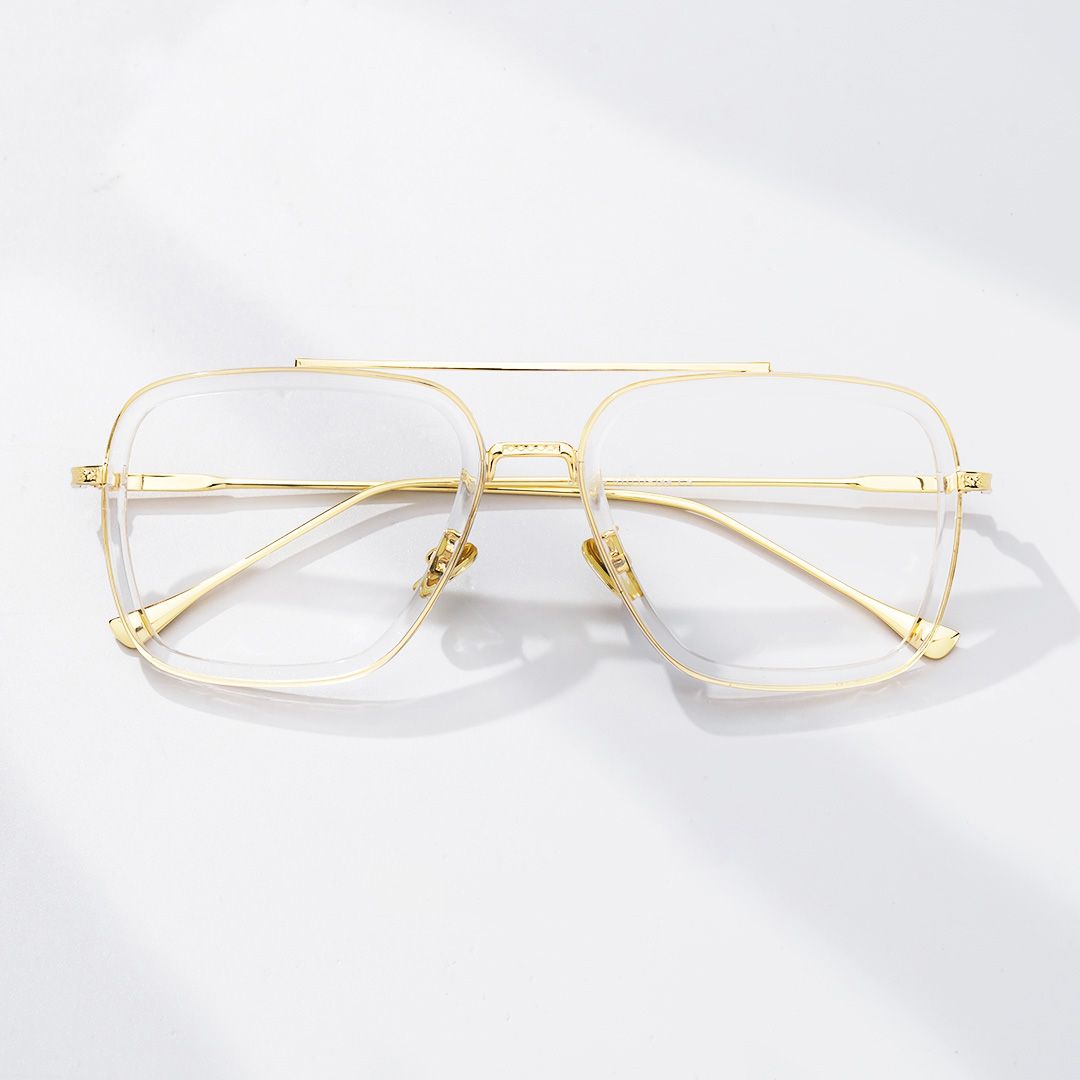 Alvira - Aviator Crystal/Gold Eyeglasses - 5