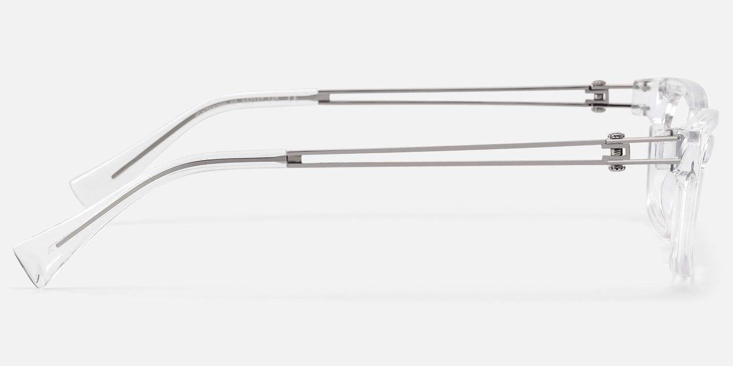 Scarpa - Light Clear Geometric Double Wire Glasses by Vooglam - Side View