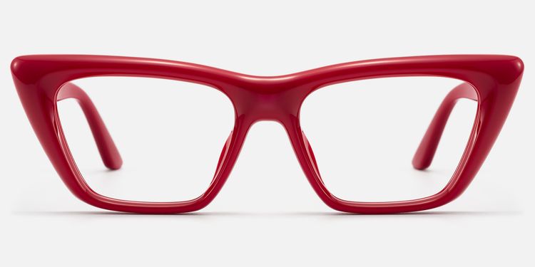 Meguro - Puffy Red TR90 Cat Eye Rx Glasses by Vooglam