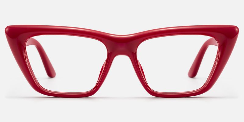 Meguro - Puffy Red TR90 Cat Eye Rx Glasses by Vooglam