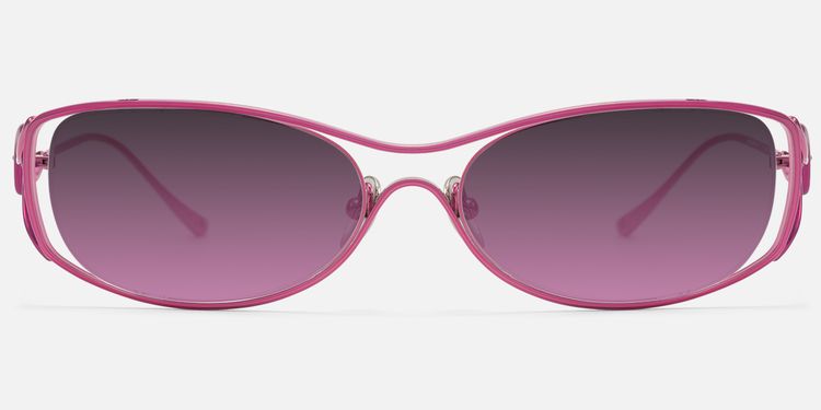 Okinawa - Wave Temple Purple Lens Pink Sunnies by Vooglam