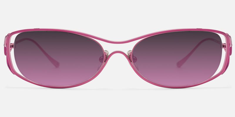 Okinawa - Wave Temple Purple Lens Pink Sunnies by Vooglam