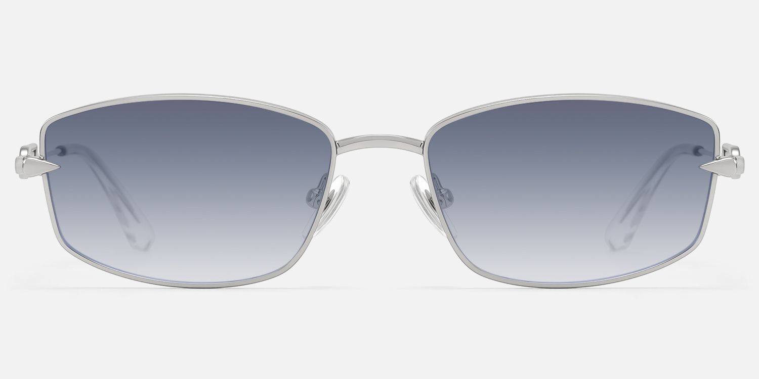 Bladework - Silver Safety Pin Gradient Glasses by Vooglam - Angle View