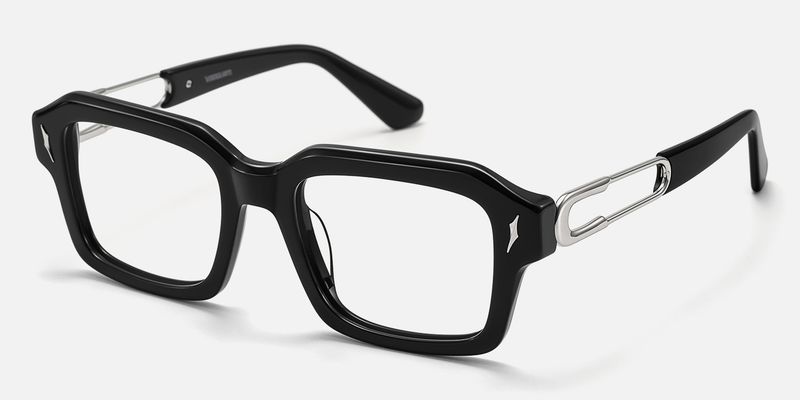 Blindspot - Safety Pin Square Black Glasses | Vooglam