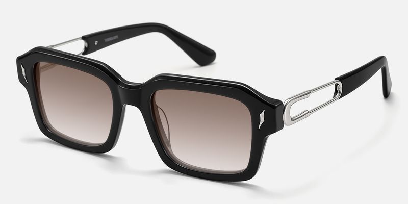 Blindspot - Thick Acetate Black Sunglasses by Vooglam