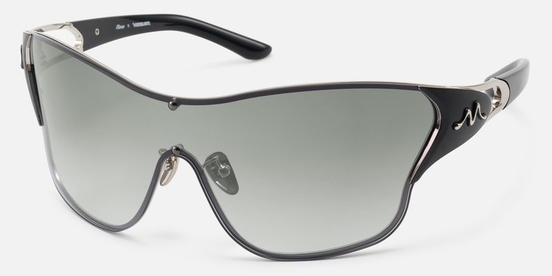 Suzuka - Black Shield Shades with Graident Tint by Vooglam