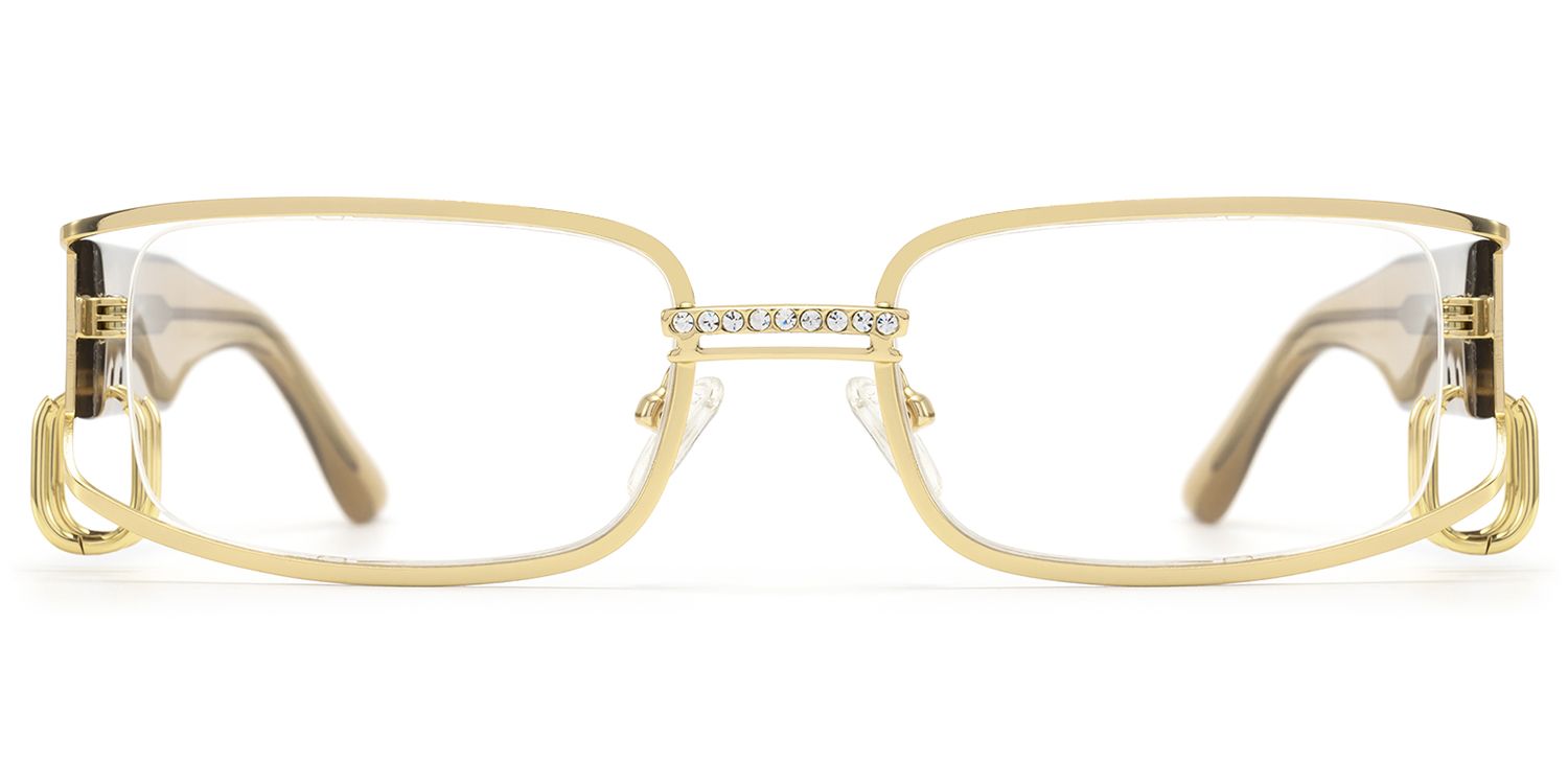 Riff - Gold Glasses With Huggie Deco by Vooglam Product Details 1