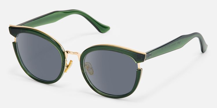 Retro Classic Hunter Green Sunglasses Cat Eye Shape by Vooglam