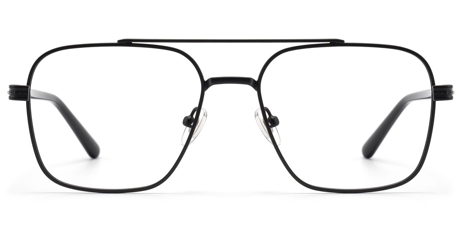 Kovar - Matte Black Monochrome Wire Aviator by Vooglam Product Details 1