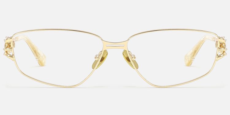 Spine - Gold Geometric Gothic Eyewear by Vooglam