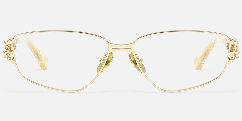 Spine - Gold Geometric Gothic Eyewear | Vooglam