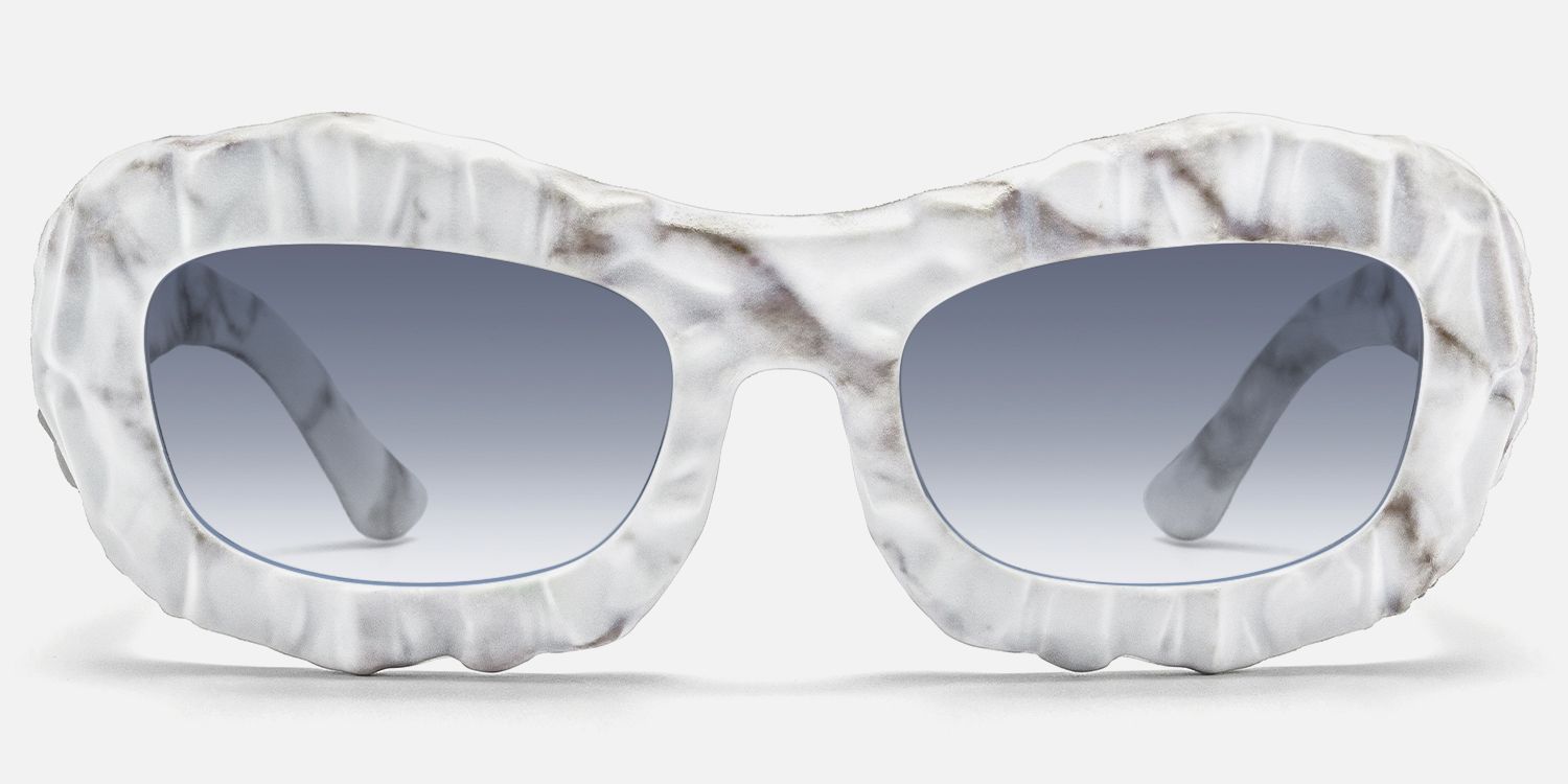 The Geologist - Marbled Gradient Gray Sunglasses by Vooglam - Angle View