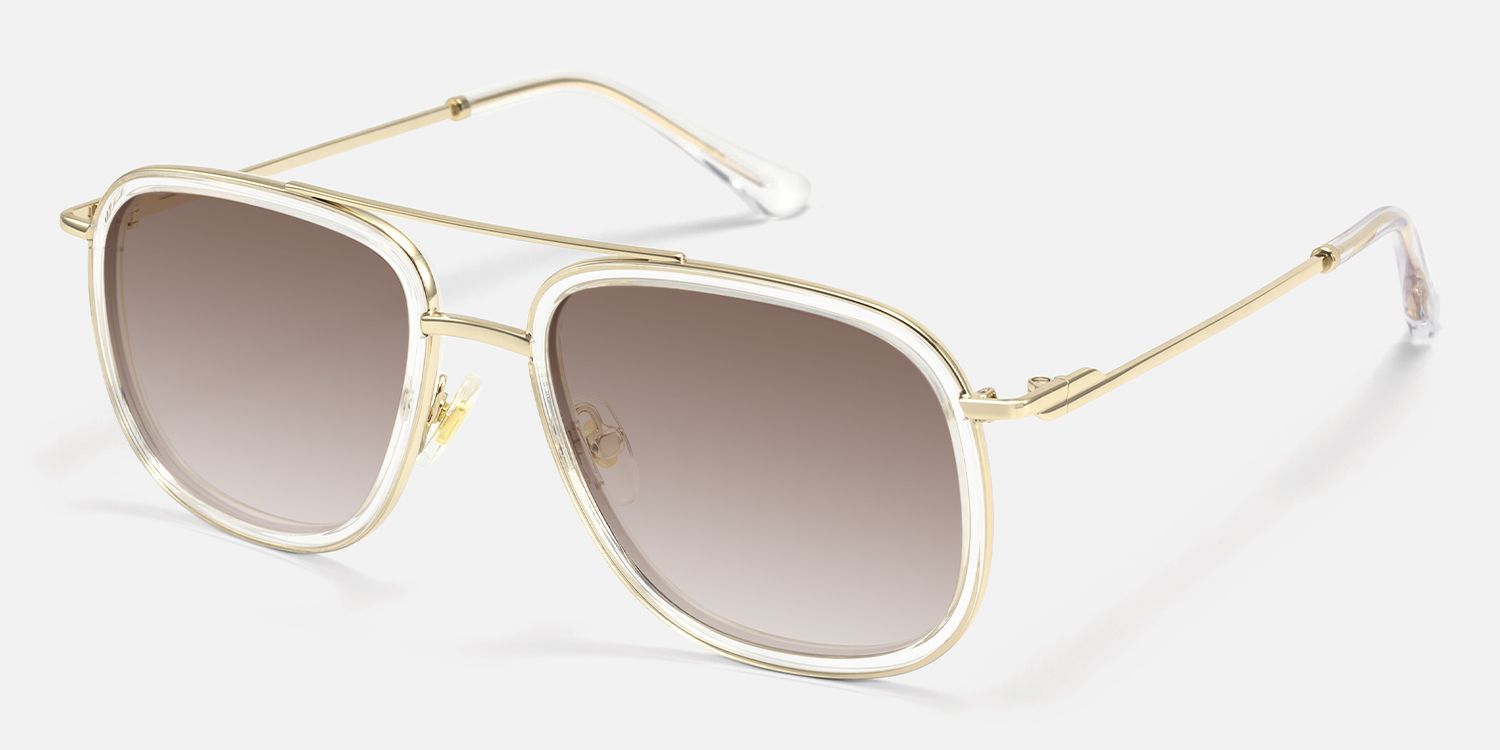 Breeze - Aviator Transparent Eyeglasses by Vooglam - Front View