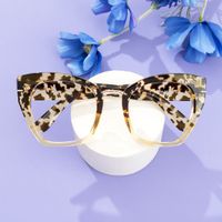 Paulina - Square Light Tortoise Eyeglasses │ Vooglam On Model