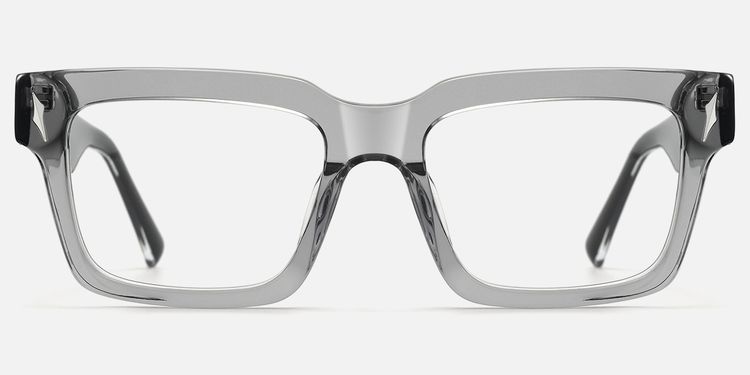 Razor - Transparent Grey Two Tone Glasses by Vooglam