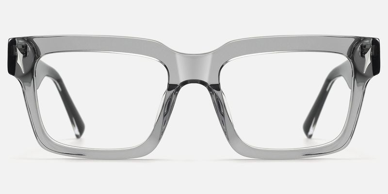 Razor - Transparent Grey Two Tone Glasses by Vooglam
