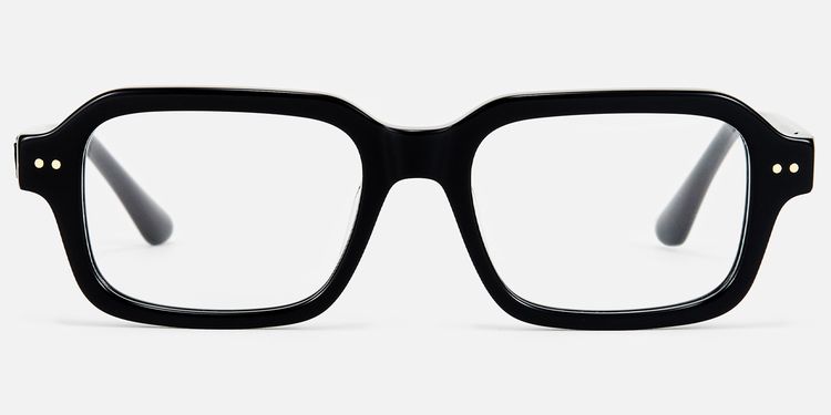 Narges - Rectangle Black Eyeglasses by Vooglam