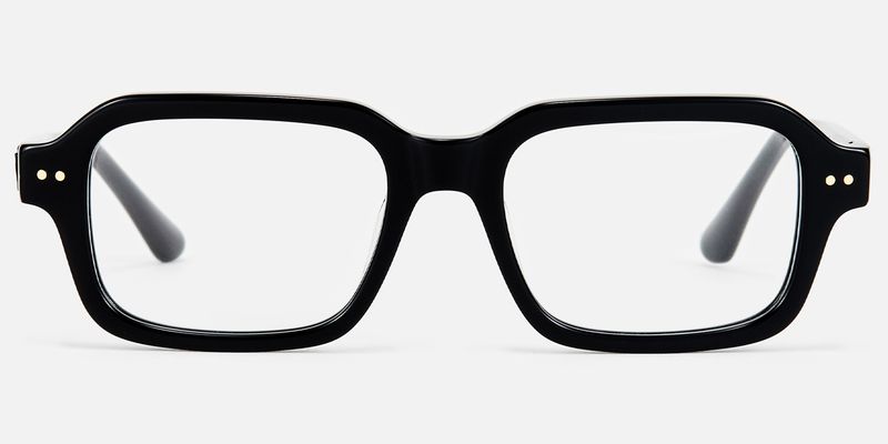 Narges - Rectangle Black Eyeglasses by Vooglam
