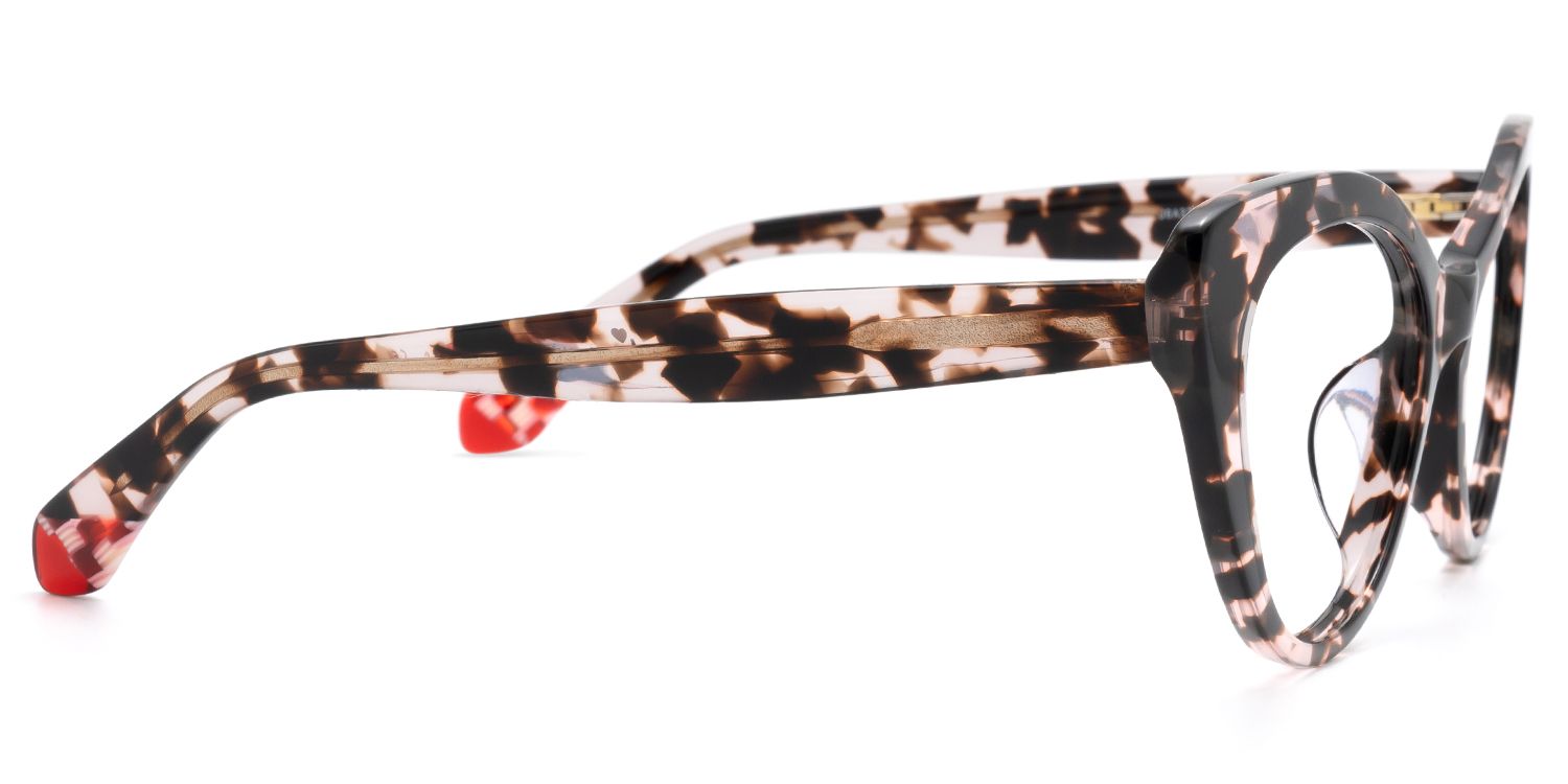 Naira - Cat Eye Floral Eyeglasses by Vooglam - Product View 4