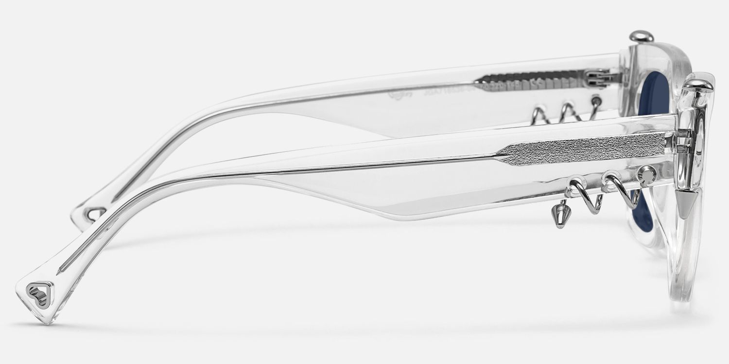Sabrina - Gothic Clear Mirror Sunglasses by Vooglam - Side View