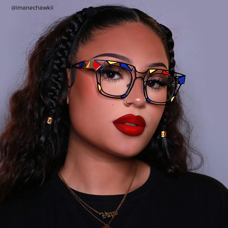 Mondrian - Square Black Eyeglasses - 8