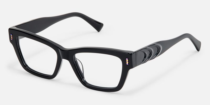 Surreal - Rectangle Black Eyeglasses by Vooglam