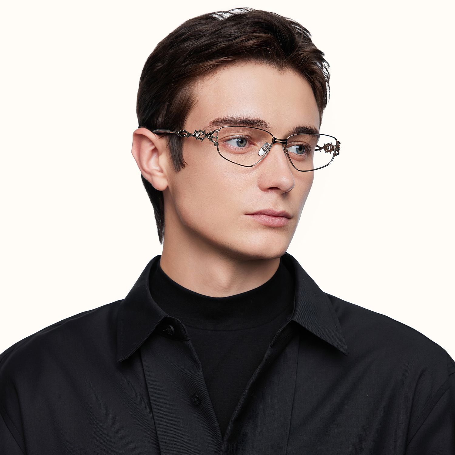 Spine - Silver Spine Deco Gothic Eyewear by Vooglam - Lifestyle Look