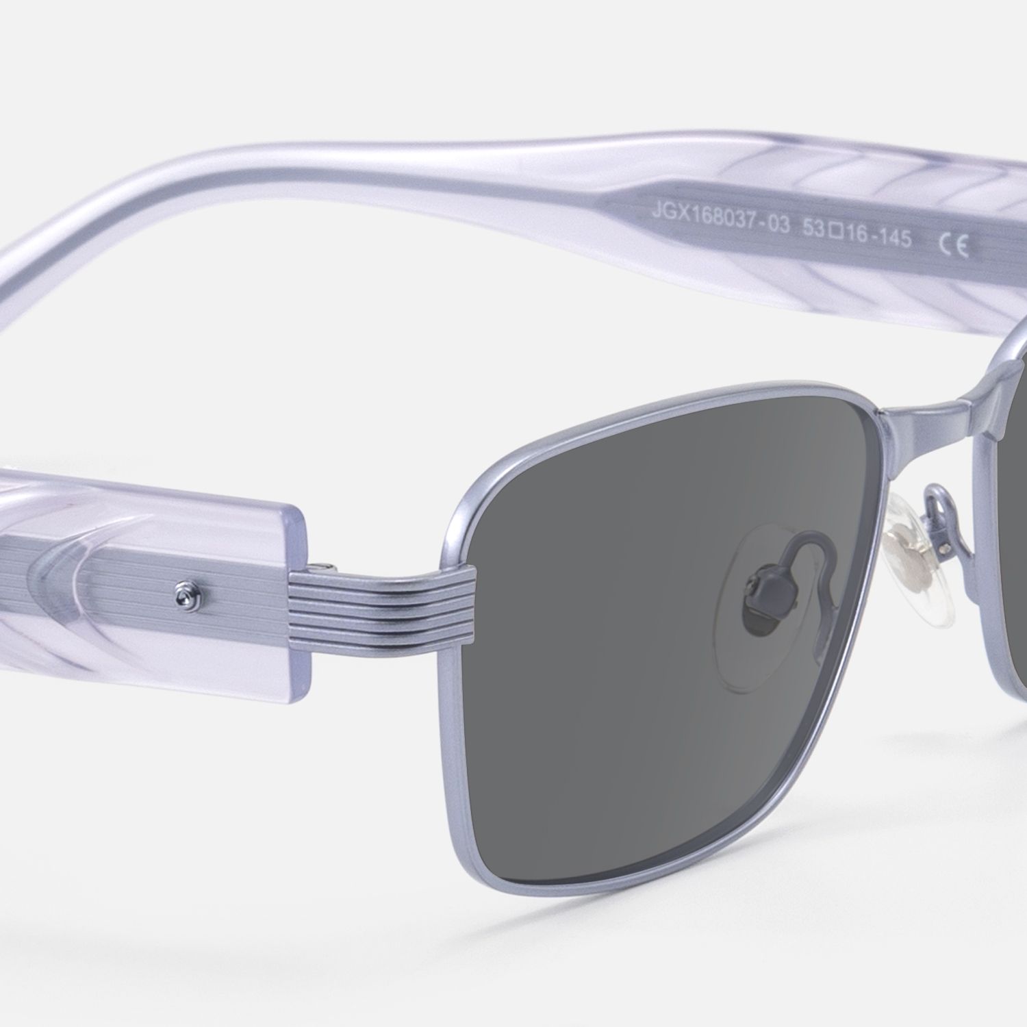 Toyo - Matte Purple Pearlescent Sunglasses by Vooglam - Design Details