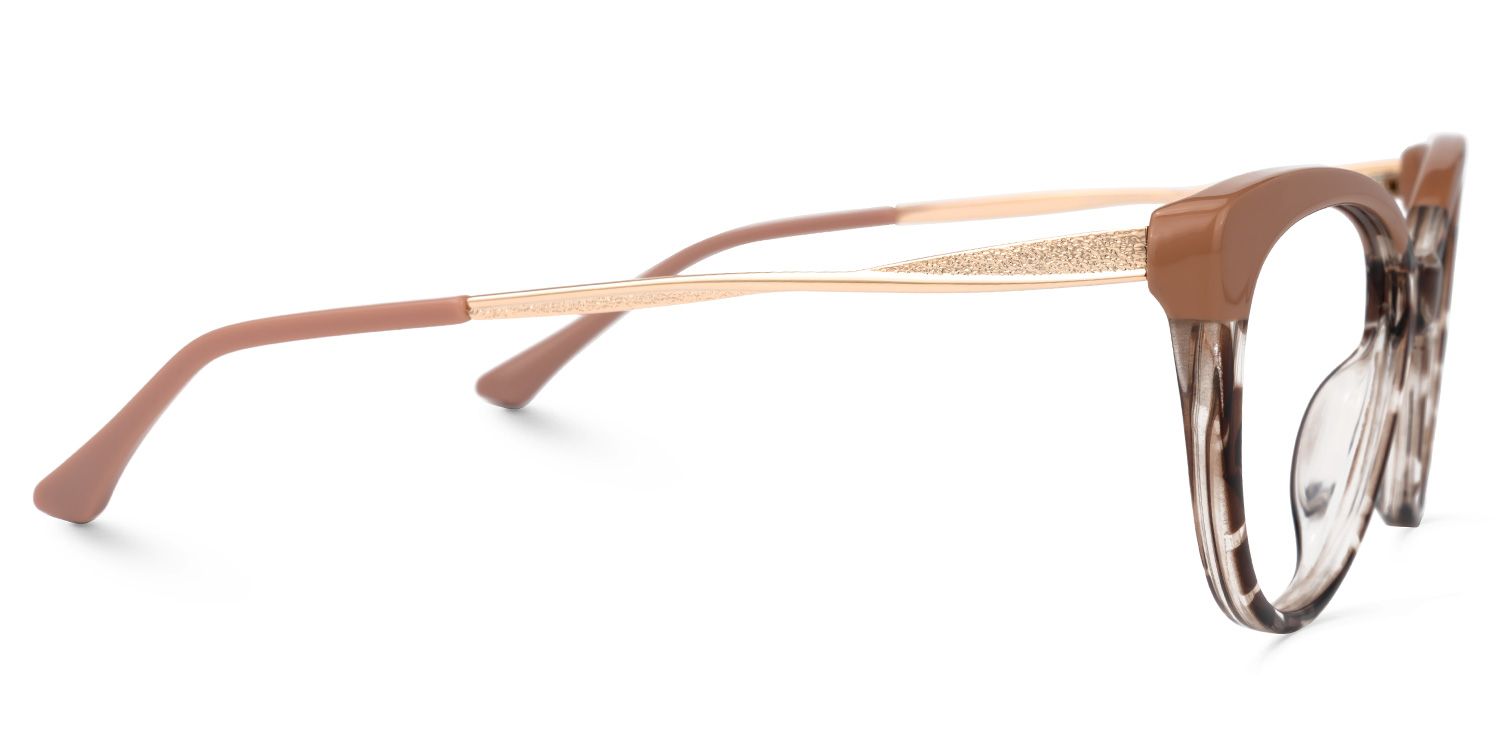 Trudie - Cat Eye Brown Tortoise Eyeglasses - 4