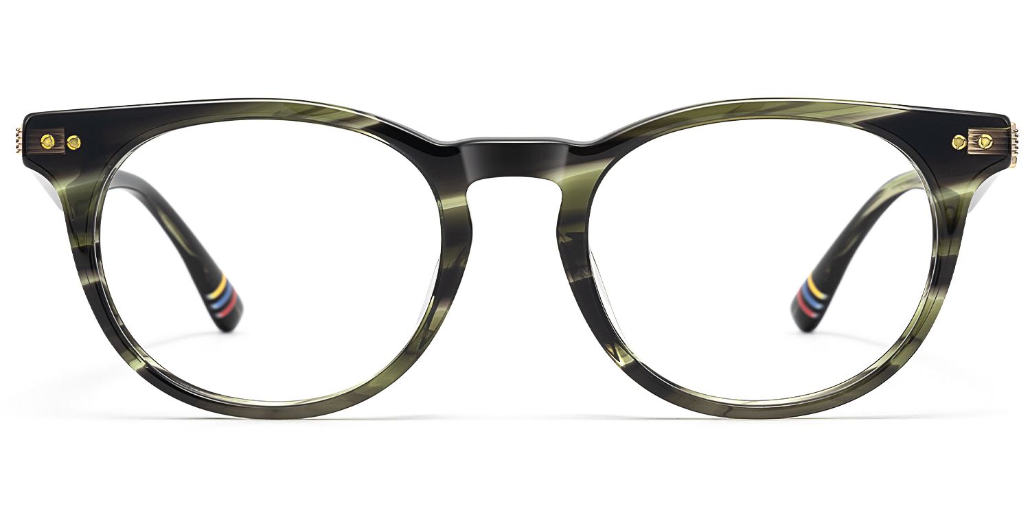 Vintel - Rectangle Green Eyeglasses by Vooglam Product Details 1