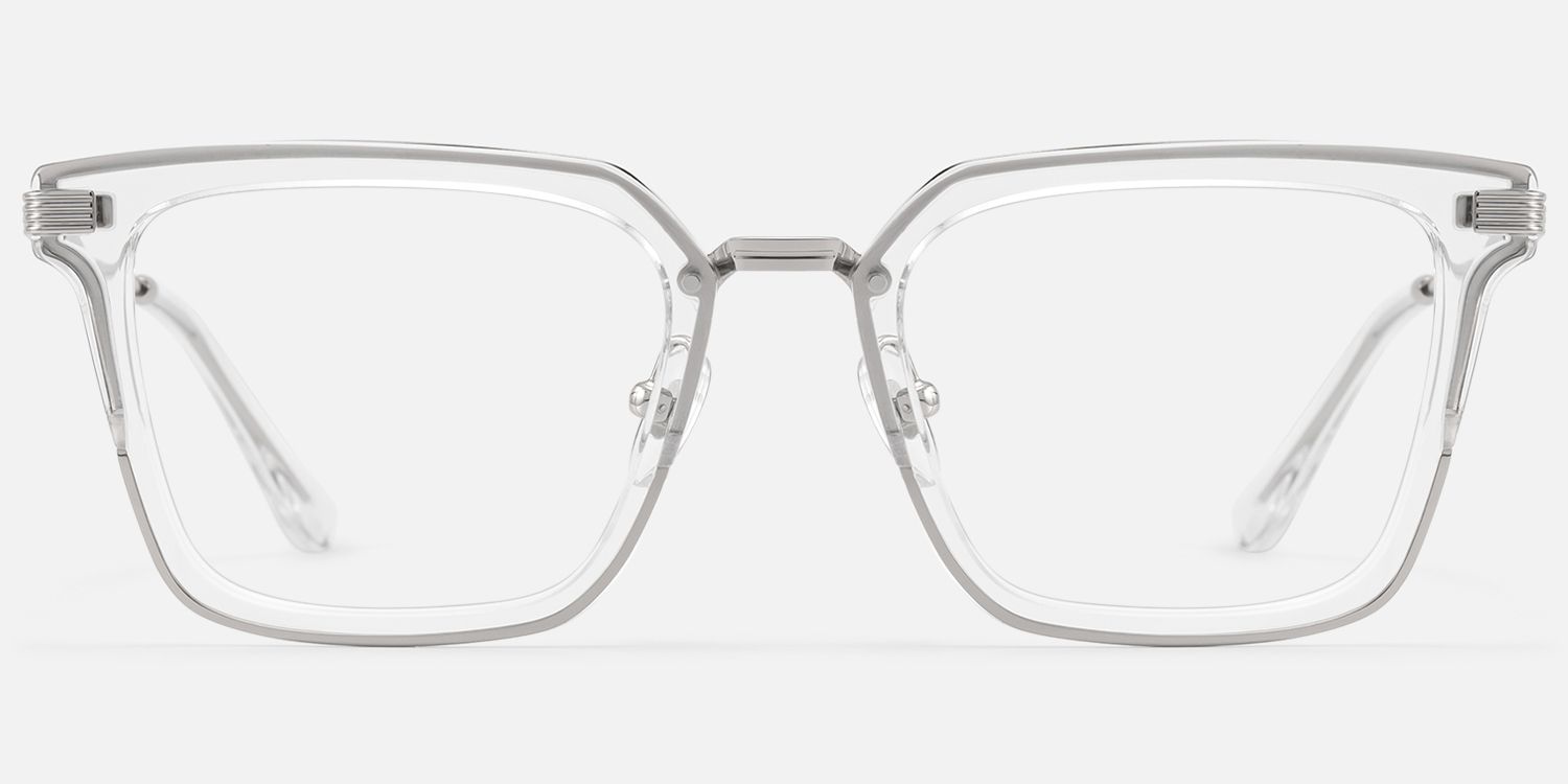 Kassel - Lightweight Clear Square Mixed Glasses by Vooglam - Angle View