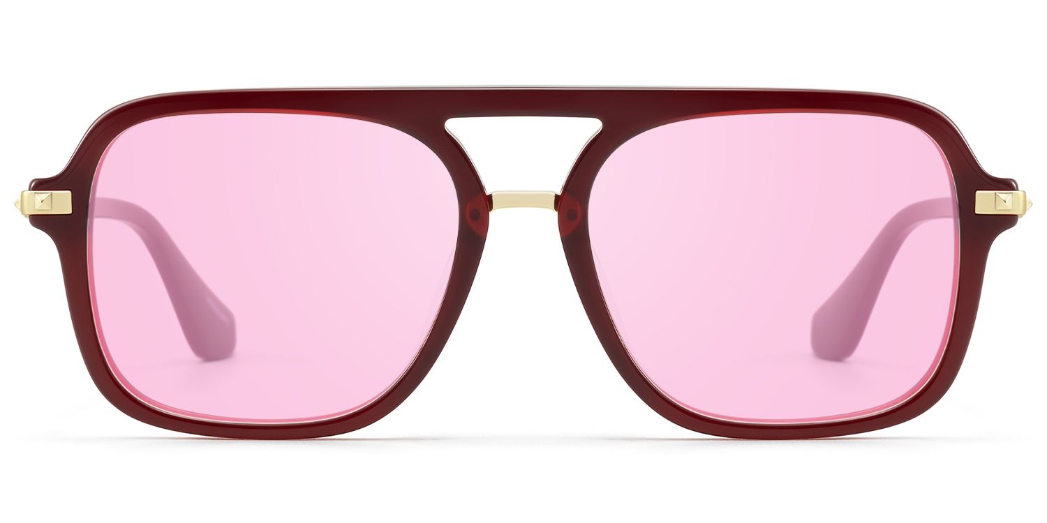Marfa - Red Square Aviator Sunglasses by Vooglam Product Details 1