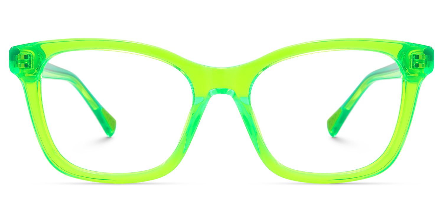 Coexist - Rectangle Green Eyeglasses by Vooglam Product Details 1