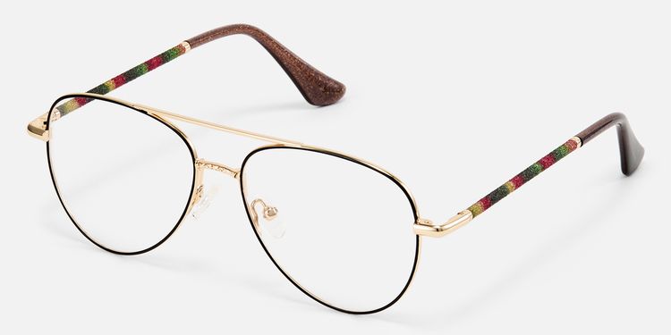 Joni - Aviator Two-tone Eyeglasses by Vooglam