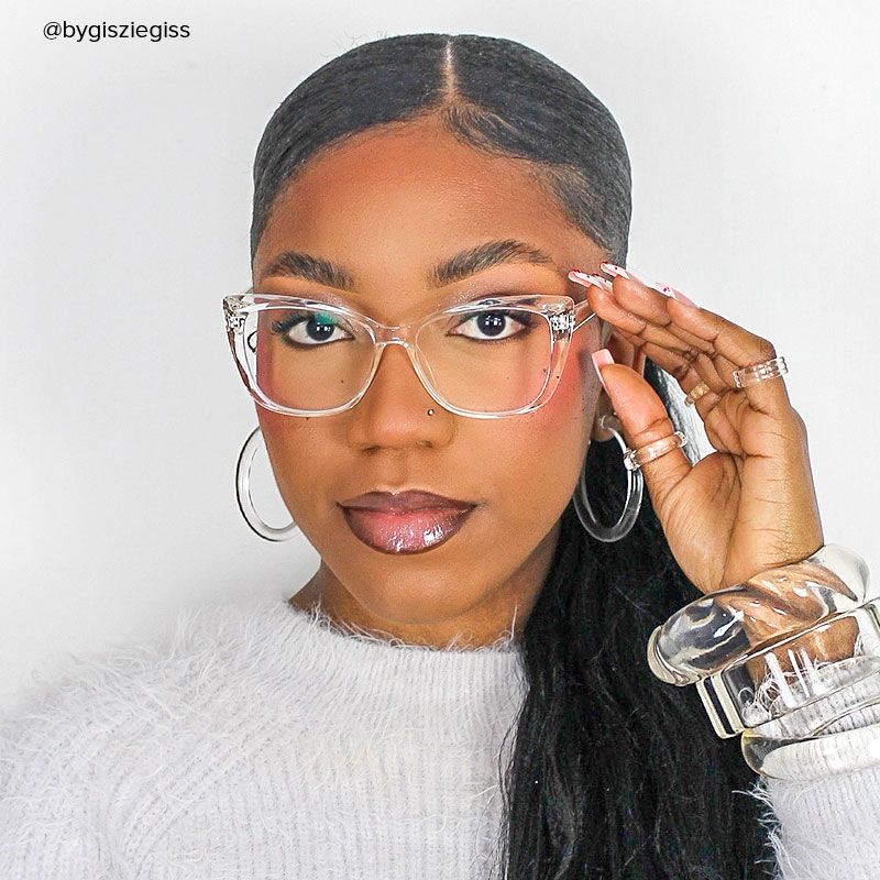 Raquel - Square Crystal Eyeglasses - 8