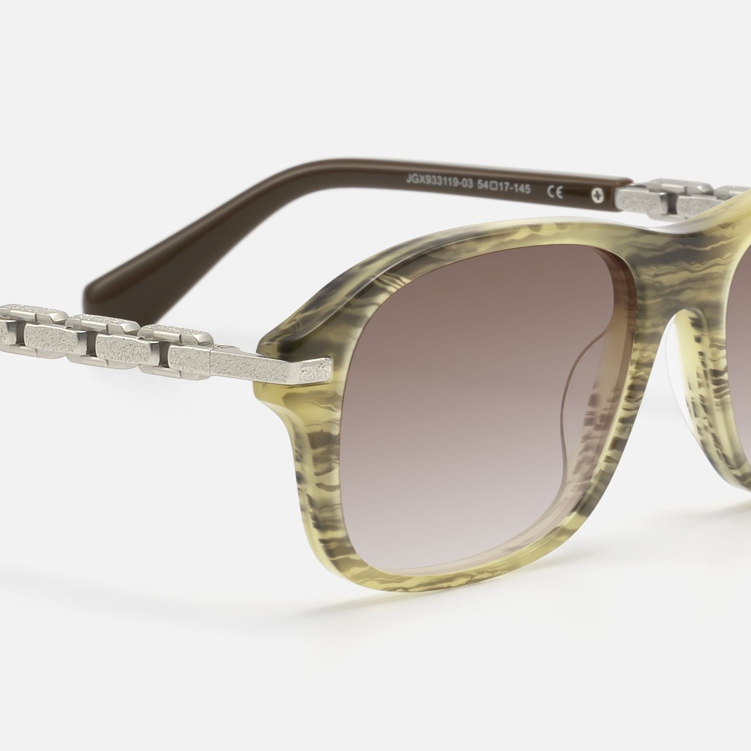 Albini - Green Wood Grain Gradient Brown Shades by Vooglam - Design Details