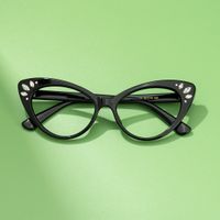 Emmie - Cat Eye Black Glasses | Vooglam On Model