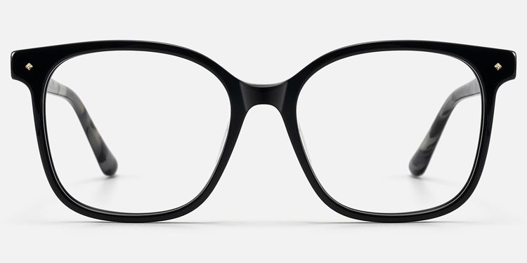Spacek - Boho Chic Square Black Eyeglasses by Vooglam