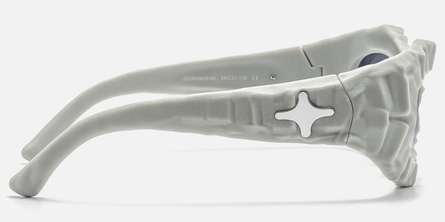 The Geologist - Gray Marble Sunglasses by Vooglam - Side View