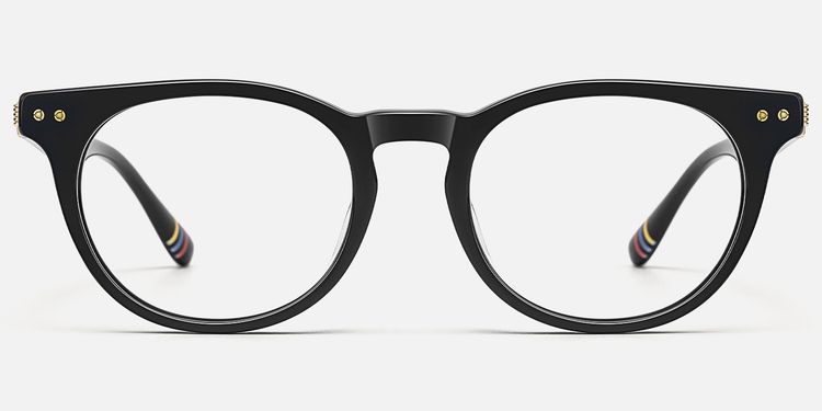Vintel - Rectangle Black Eyeglasses by Vooglam