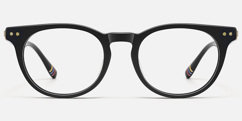Vintel - Rectangle Black Eyeglasses by Vooglam