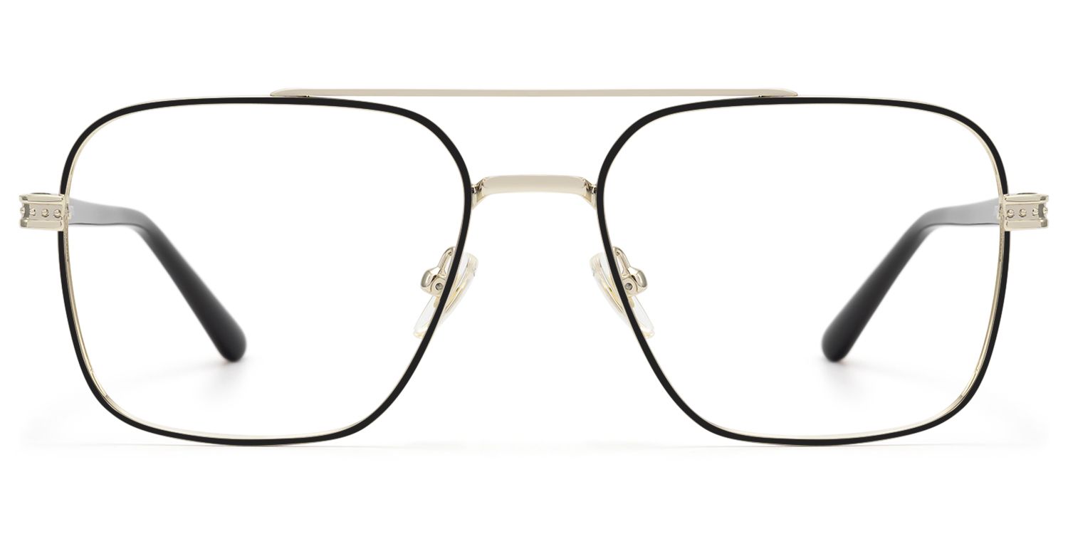 Kovar - Black And Gold Wire Frame Aviator by Vooglam Product Details 1