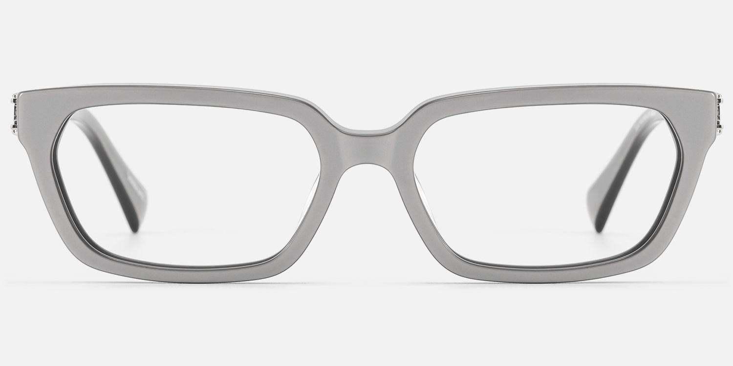 Scarpa - Pearlescent Silver Double Wire Glasses by Vooglam - Angle View
