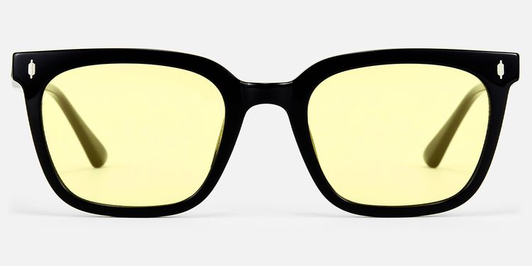 Cosmo - Rectangle Black Sunglasses by Vooglam