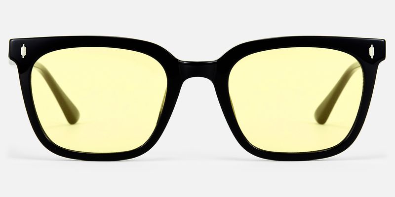 Cosmo - Rectangle Black Sunglasses by Vooglam