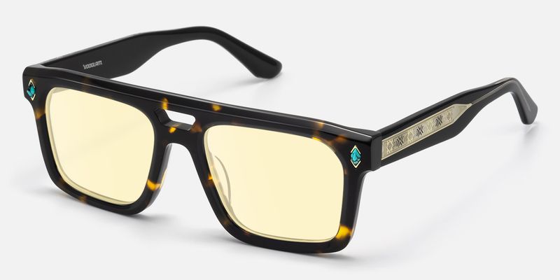 Bastion - Yellow Tint Tortoise Sunglasses by Vooglam
