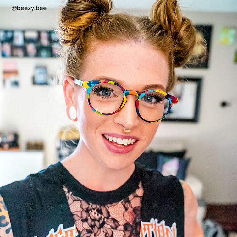 Minnie - Oval Multicolored Eyeglasses│Vooglam- 14