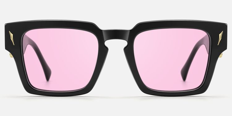 Stiletto - Pink Tinted Black Sword Sunglasses by Vooglam